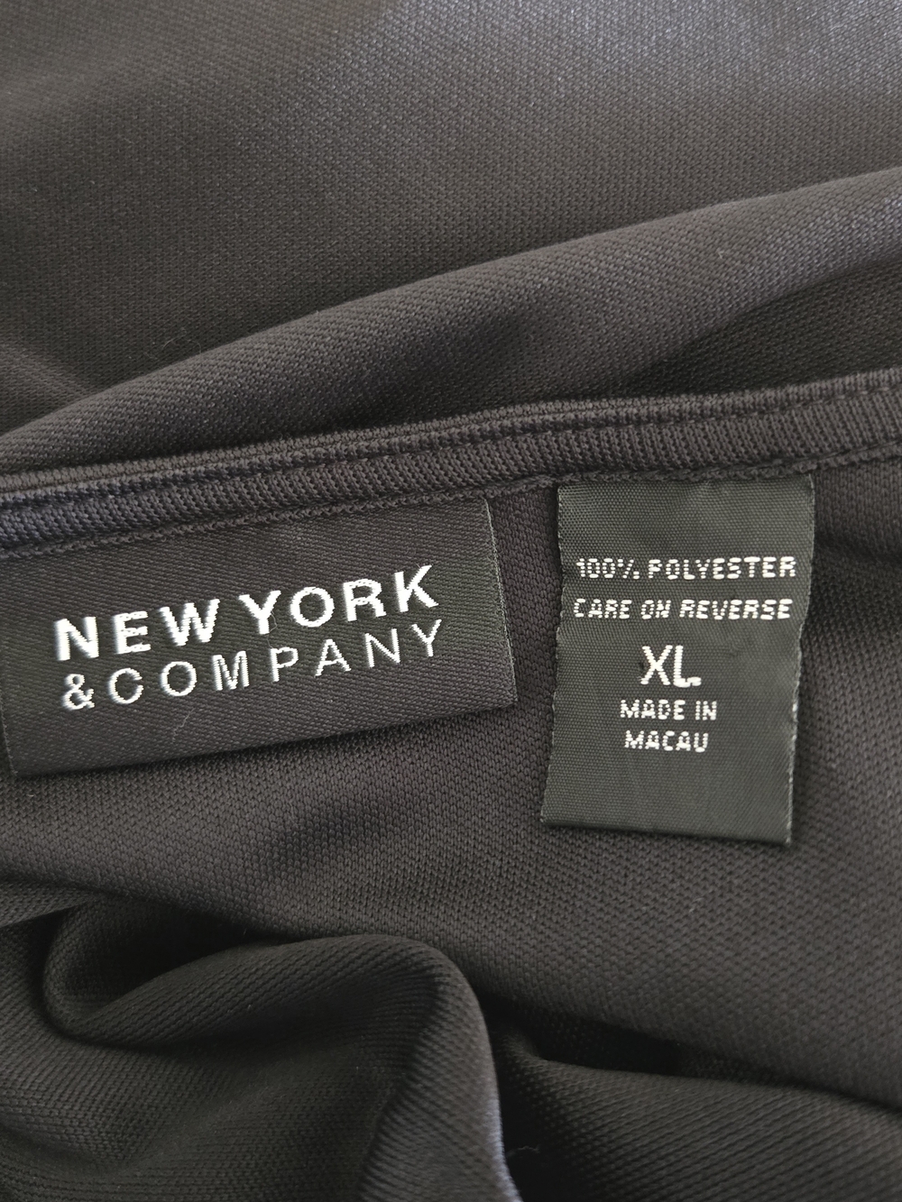 New York & Company Black Wrap Midi Dress - Picture 4 of 5